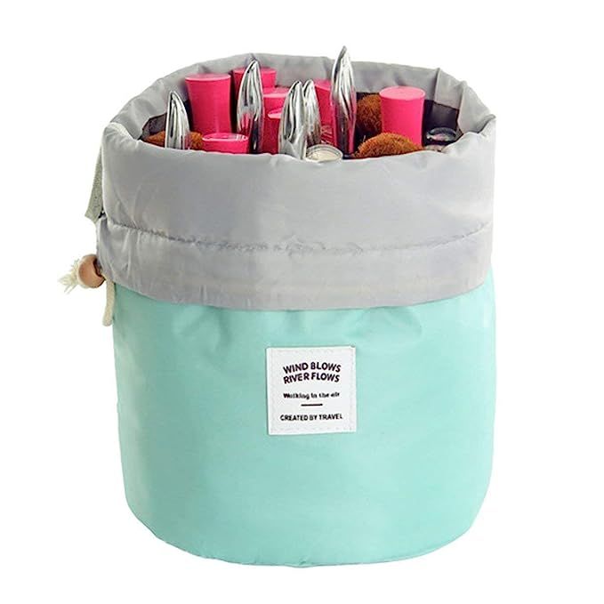 Travel Cosmetic Bags Barrel Makeup Bag,Women&Girls Portable Foldable Cases,EUOW Multifunctional T... | Amazon (US)