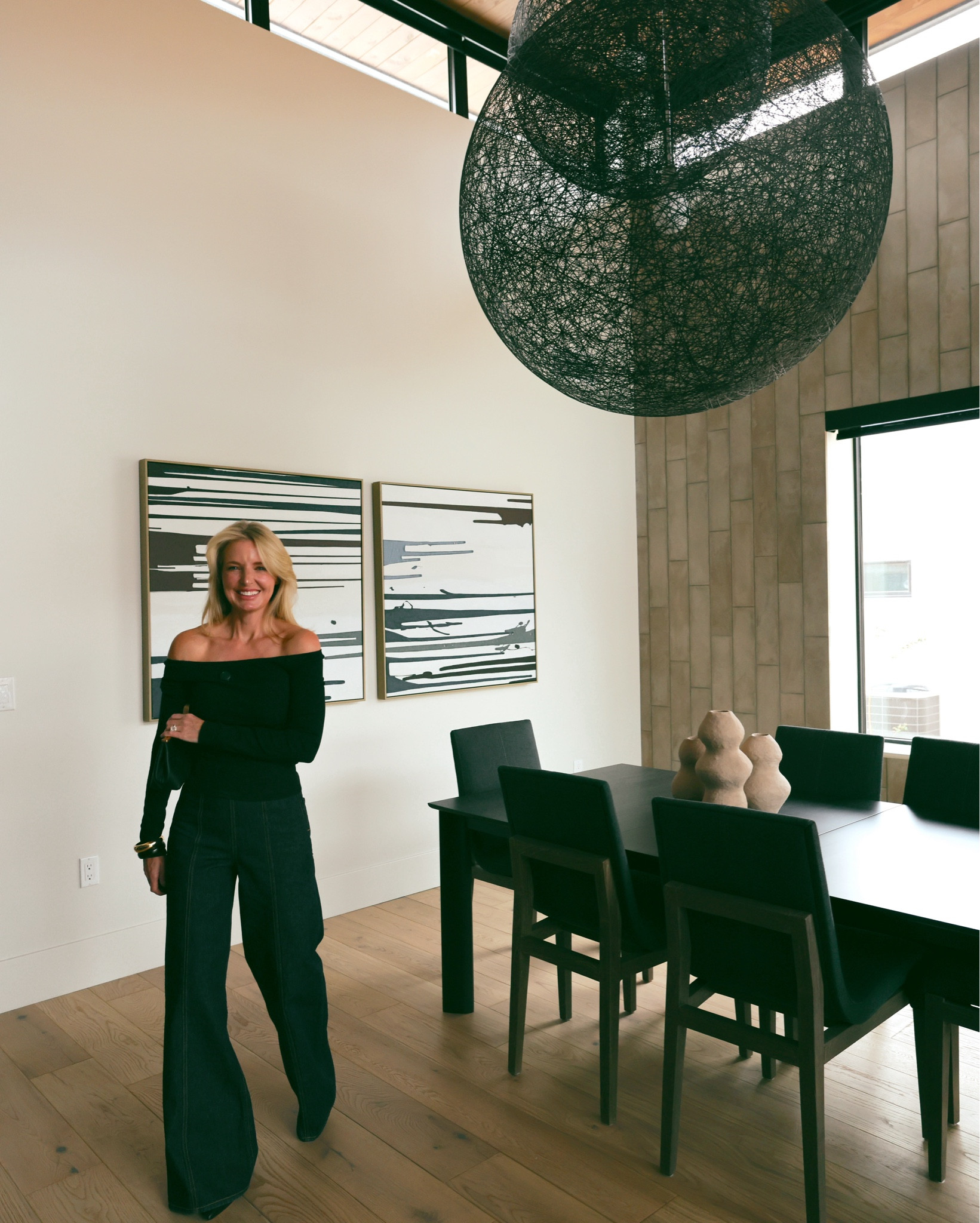 Easy, chic date-night look for winter. This off-shoulder black top is just the right amount of sexy, paired  with dark wash wide-leg jeans and a beautiful clutch to add a little glam. 

#LTKPetite #LTKOver40 #LTKSeasonal