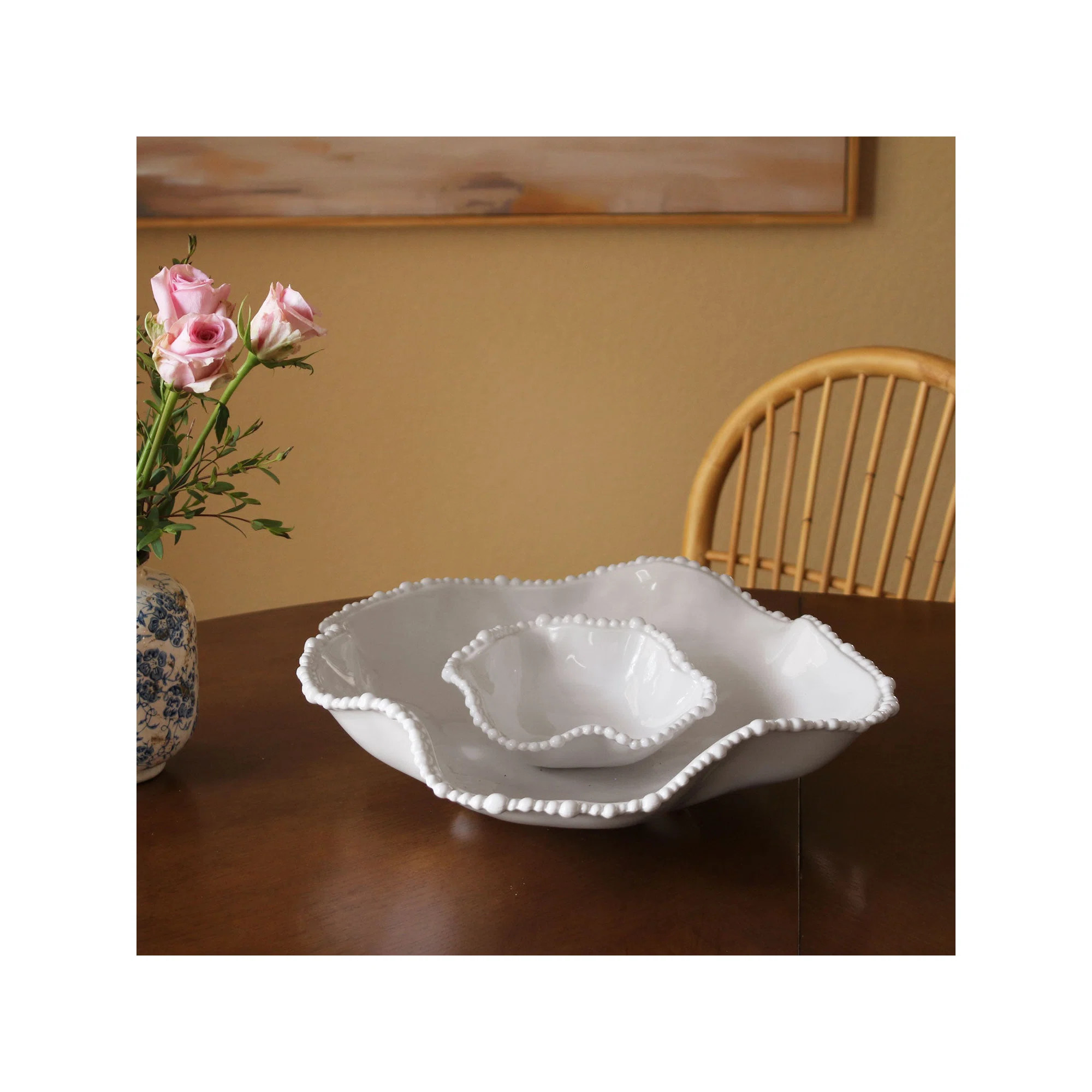 Vida Novelty Melamine Chips And Dip Platter | Birch Lane