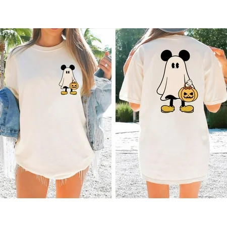 Comfort Colors® Mickey Ghost Halloween Shirt Mickey s Not So Scary Shirt Halloween Pumpkin Shirt Retro Mickey Spooky Season Shirt | Walmart (US)