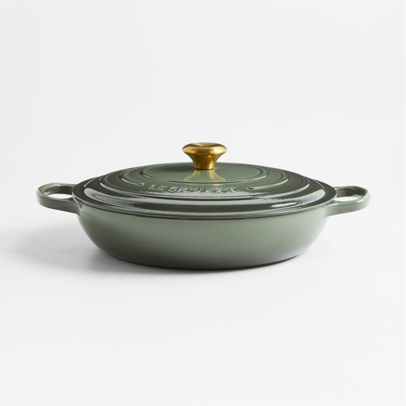 Le Creuset Signature 5-Qt. Thyme Braiser + Reviews | Crate & Barrel | Crate & Barrel