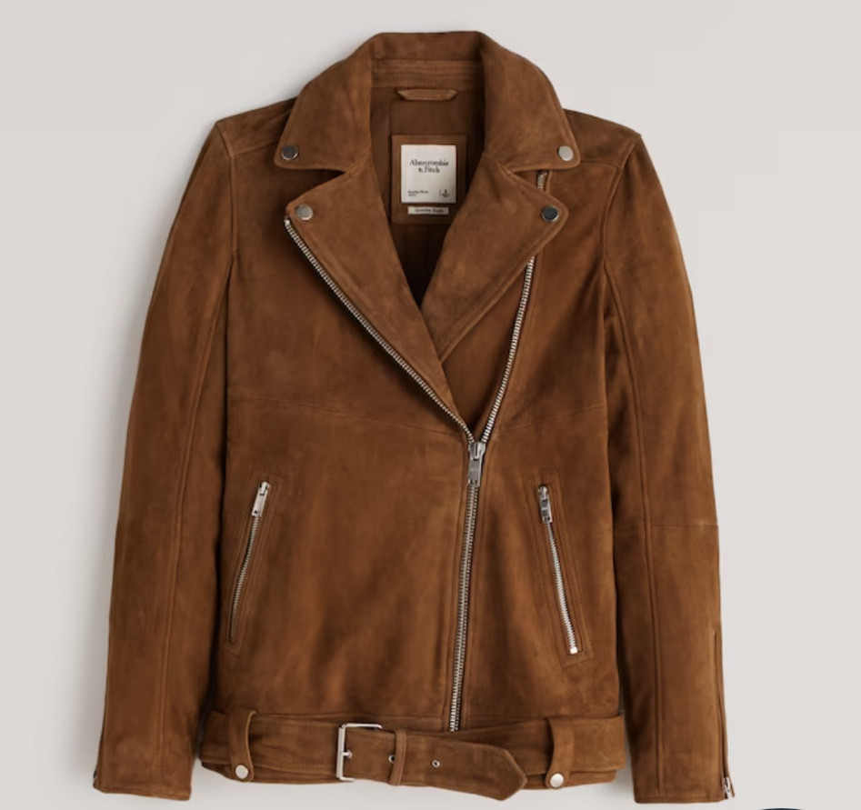 get ready for fall in these trendy fashion staples! 🤎🍂🍁

•Coats & Jackets from Abercrombie

📷: [Brown Genuine Suede Biker Jacket from Abercrombie & Fitch]

#LTKstyletip #LTKmidsize 

#LTKSeasonal #LTKSaleAlert #LTKFindsUnder100