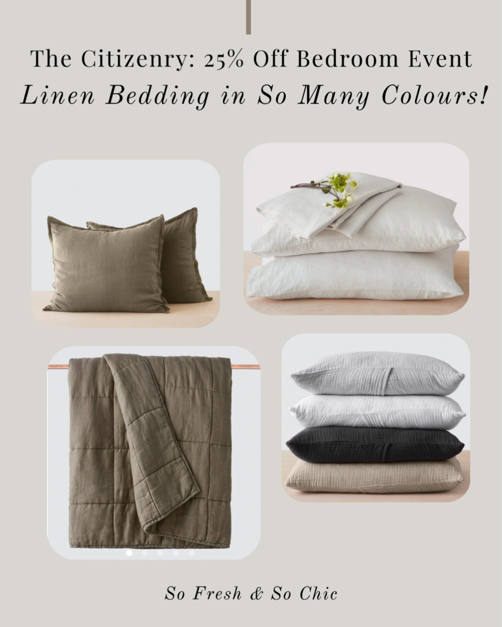 Beautiful linen bedding on sale!
-
The Citizenry - washed linen bedding - washed cotton bedding - bedroom decor - earth tone bedding - neutral bedding - olive green duvet cover - cinnamon shams - black linen bedding - sand linen duvet cover - blue linen throw - colorful bedroom - lumbar pillow - throw pillow sale - basket sale - rug sale - Fall bedroom decor

#LTKhome #LTKSeasonal
