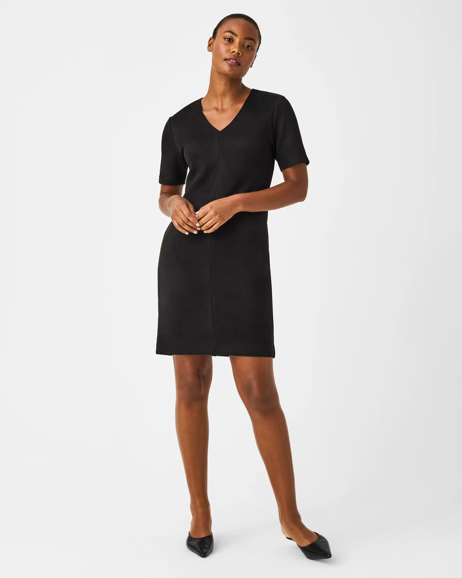 Faux Suede Column Dress | Spanx