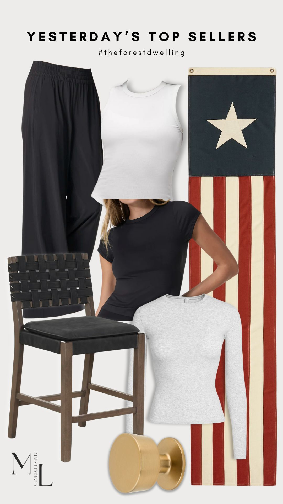 Sharing the top sellers from yesterday. So many high quality neutral staples for your wardrobe. The Villa wide leg pants are super comfy, I have them in several colors and they pair well with the Hold Tight tank and the Skims long sleeve. I also have the Halo baby tee in multiple colors. The Cohen upholstered stools are what we have at the kitchen island. I love the dark charcoal but they also come in a natural tan color. 

 #LTKSummerEdit #LTKHome #LTKStyleTip