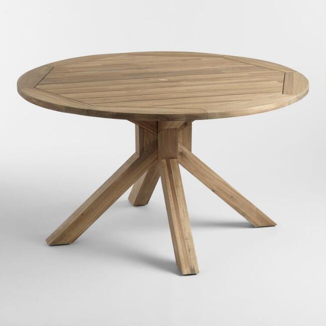 Round Natural Wood Vallarta Outdoor Dining Table
							var ensTmplname="Round Natural Wood Valla... | World Market