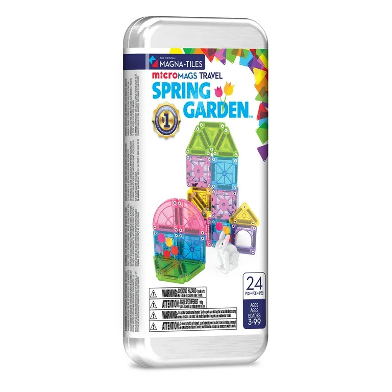 MAGNA-TILES® microMAGS Spring Garden 24-Piece Travel Set, The Original Magnetic Building Brand | Walmart (US)