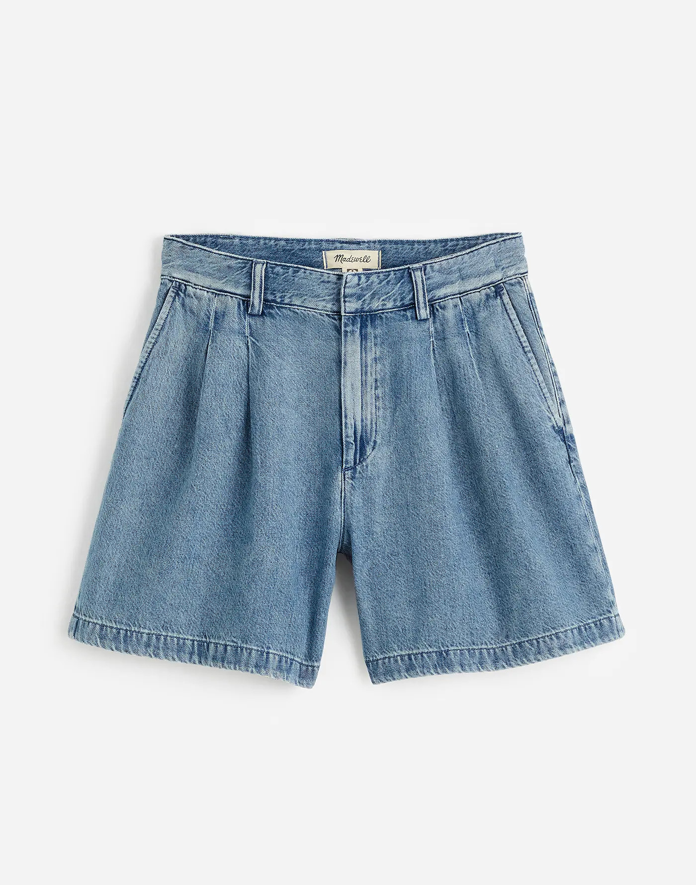 Pleated Trouser Short in Robertson Wash: Airy Denim Edition | Madewell | Madewell