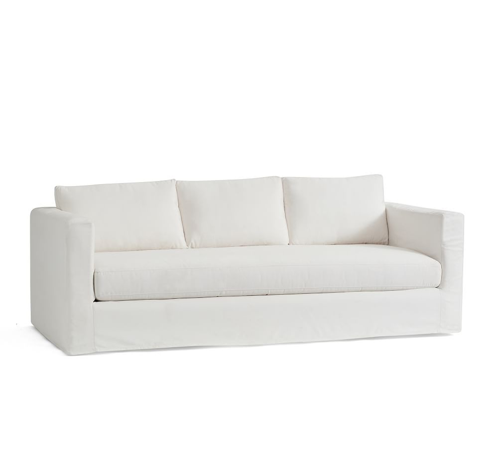 Jake Slipcovered Outdoor 85" Sofa | Pottery Barn (US)