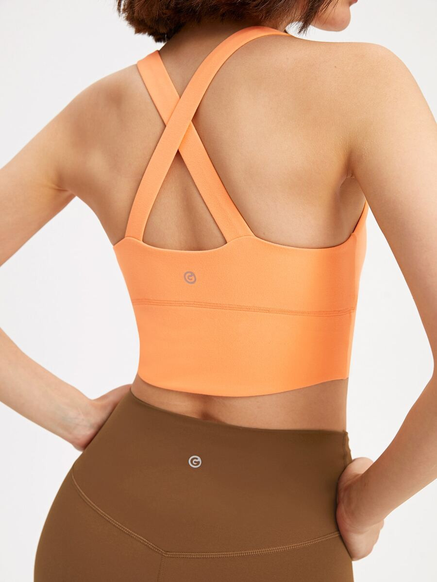 GLOWMODE FeatherFit™ Curved Hem Sports Bra SKU: st2109175846309946(1000+ Reviews)FeatherFit™ ... | SHEIN