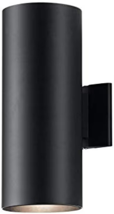 Kichler Cylinders 15" 2-Light Outdoor Cylinder Wall Sconce in Black, (15" H x 5.75" W), 9246BK | Amazon (US)