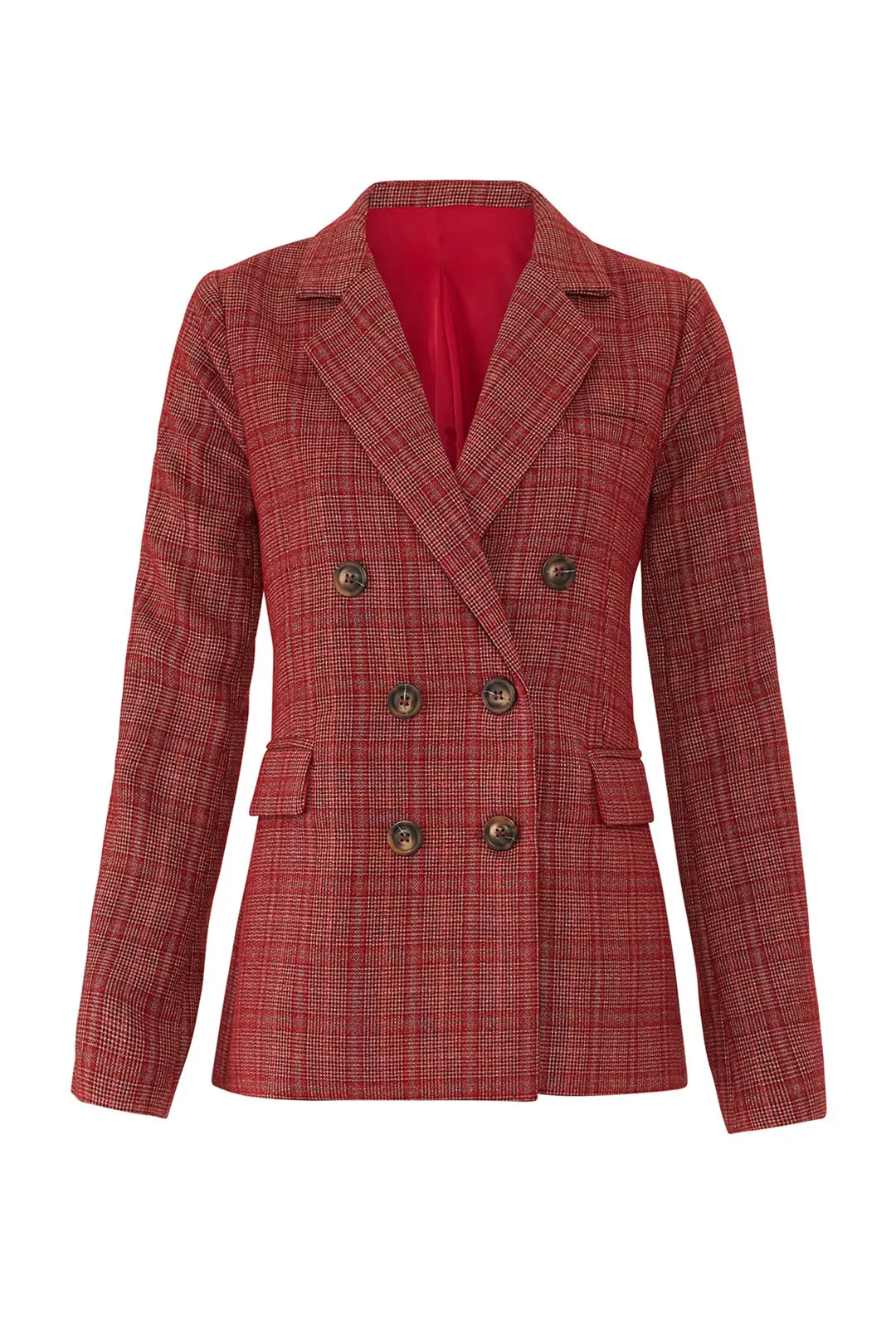 HEARTLOOM Red Plaid Ivy Blazer | Rent The Runway
