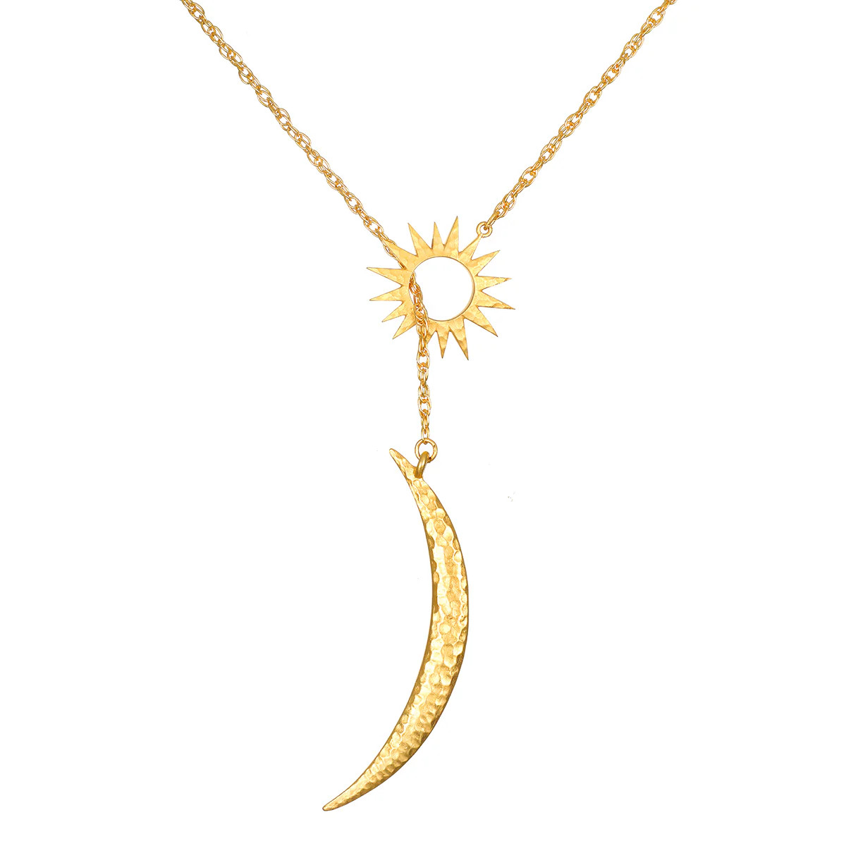 Dreams Celestial Sun and Moon Lariat Necklace | Satya Jewelry