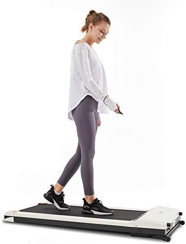 UMAY Portable Treadmill with Foldable Wheels, Under Desk Walking Pad Flat Slim Treadmill, Sports App | Amazon (US)