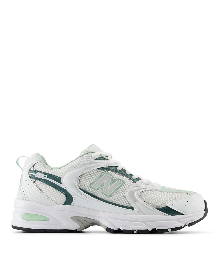 New Balance 530 sneakers in white and green | ASOS (Global)