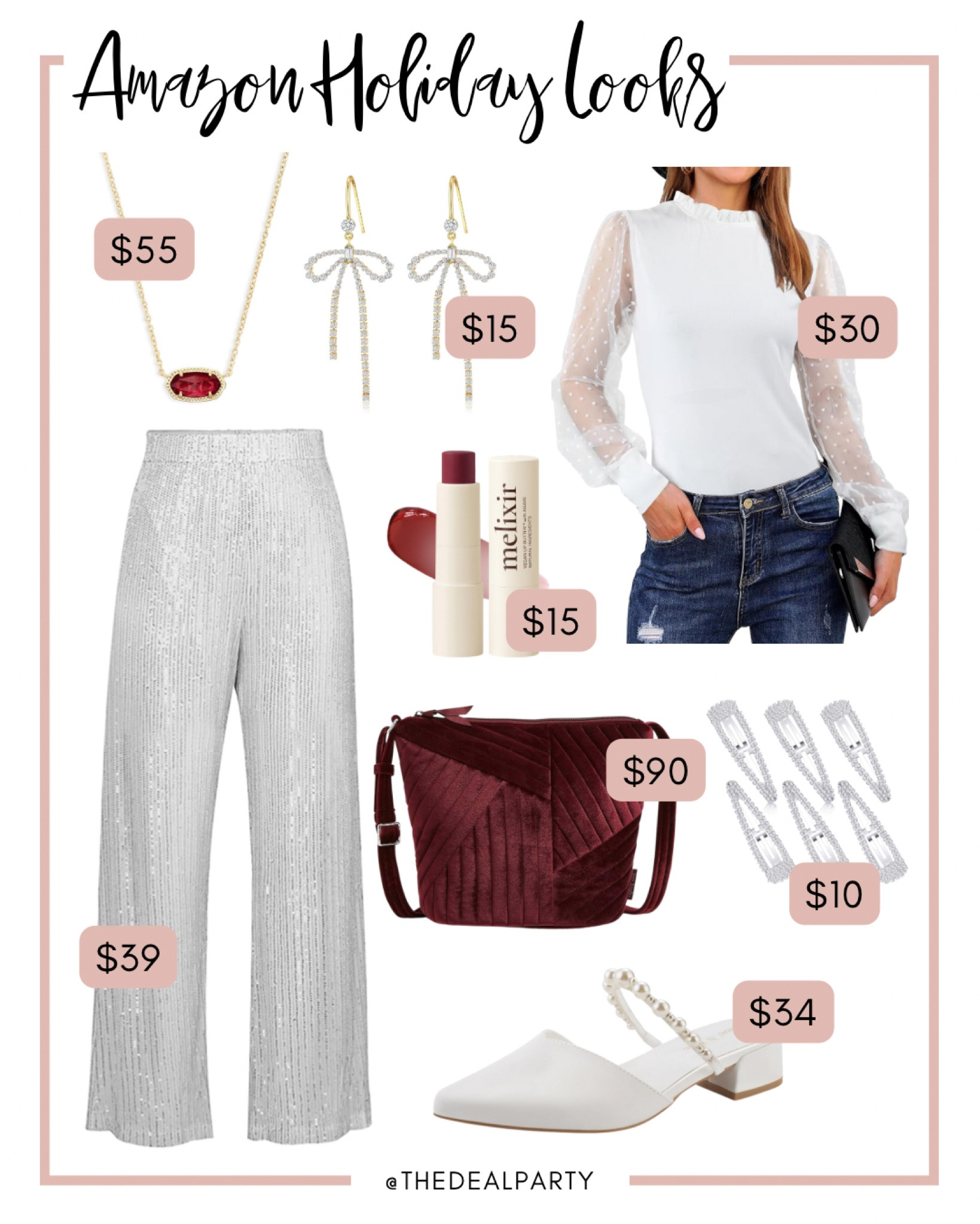 Holiday Looks | Holiday Outfits | Holiday Parties | Sequin Pants | Holiday Party Outfit | Office Party 

#LTKfindsunder100 #LTKSeasonal #LTKHoliday