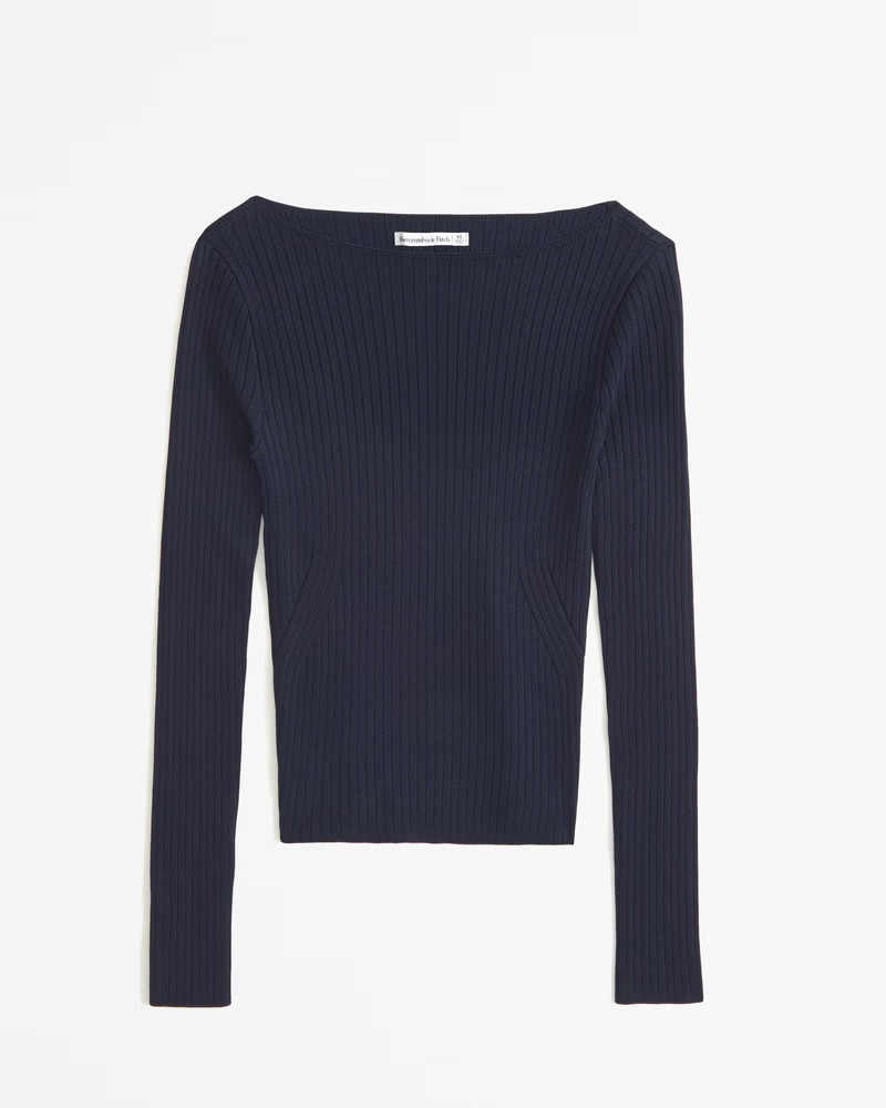 Glossy Slash Sweater Top | Abercrombie & Fitch (US)