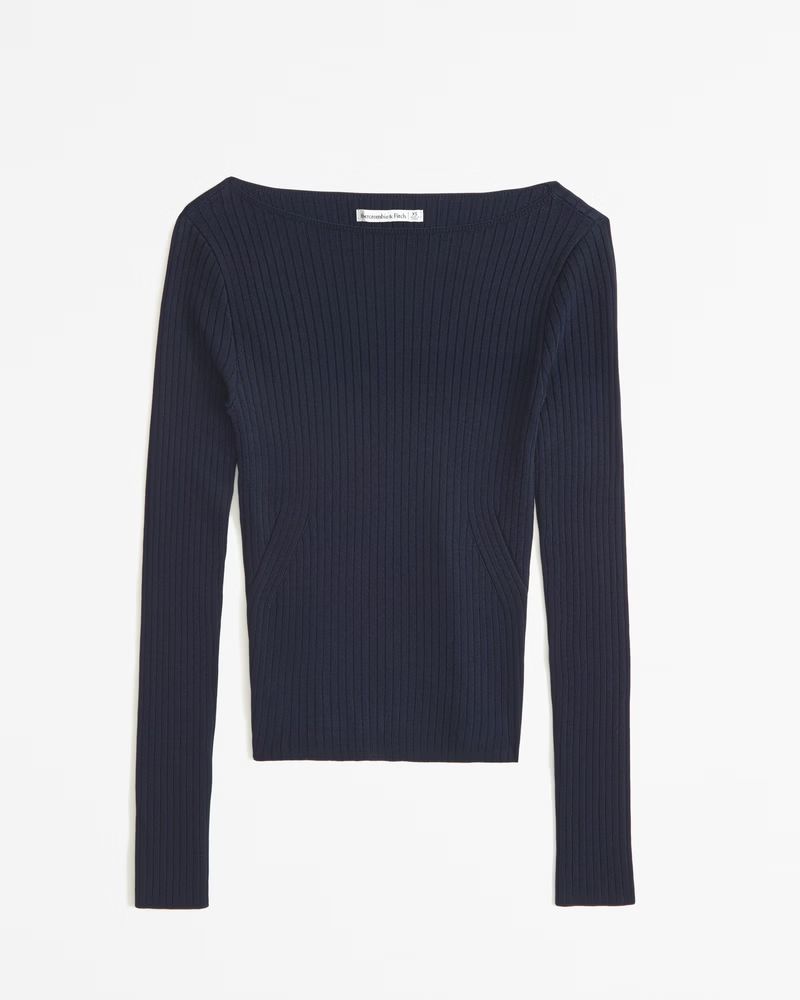 Glossy Slash Sweater Top | Abercrombie & Fitch (UK)