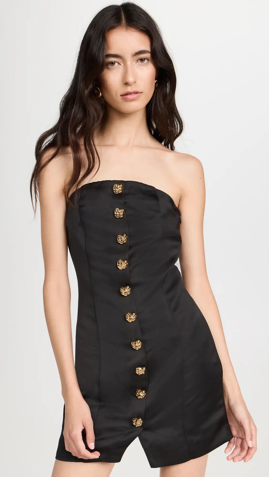 endless rose Strapless Button Acccent Dress | Shopbop | Shopbop