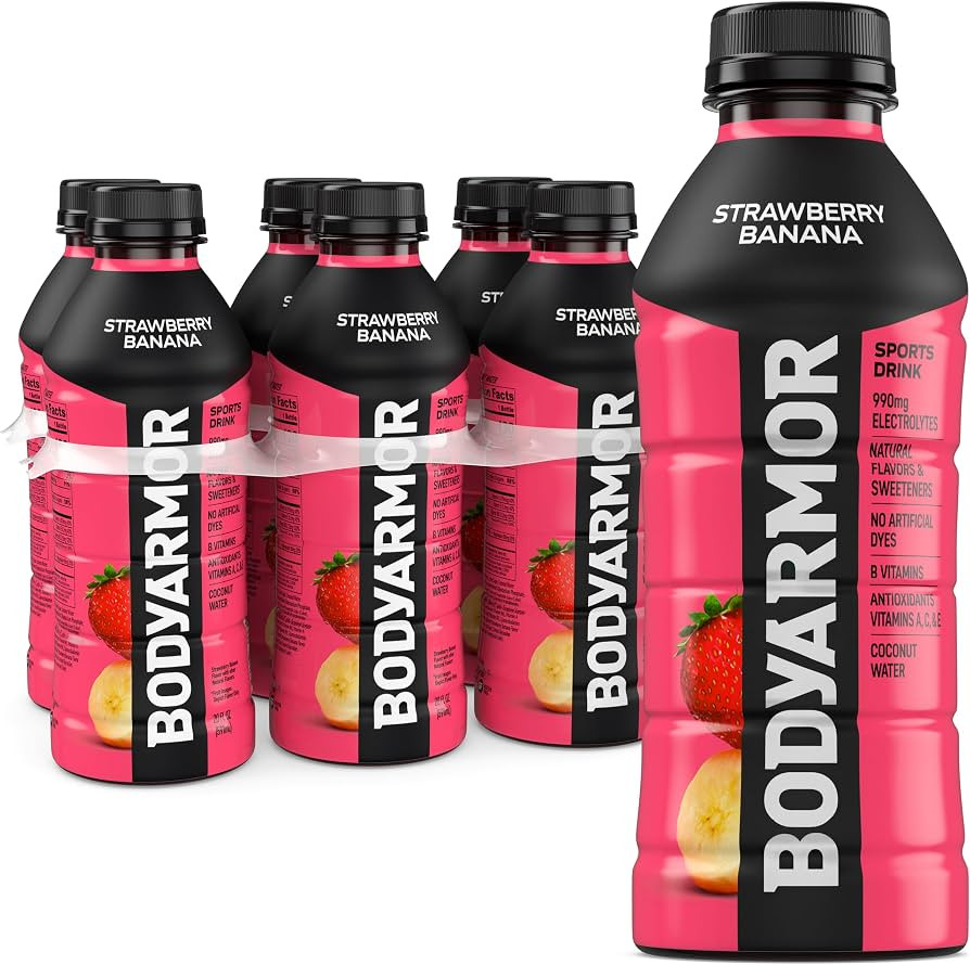 BODYARMOR Sports Drink, Strawberry Banana, Electrolyte Drink Hydration, 20 Fl Oz Bottles (6 Pack)... | Amazon (US)