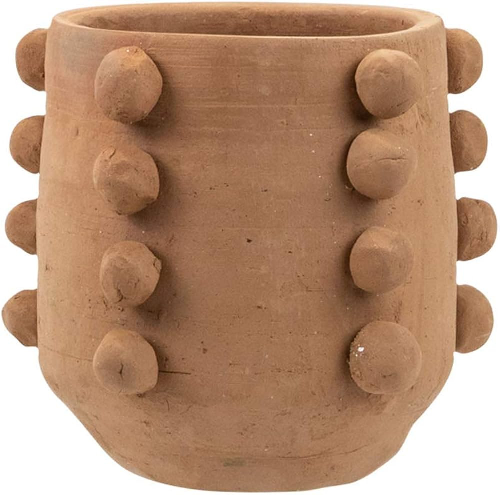 Foreside Home & Garden Small Natural Terracotta Beaded Planter, Brown | Amazon (US)