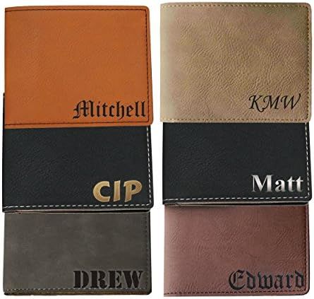 Monogrammed Personalized Bi-Fold Men's Wallet - Wedding Groomsman Engraved | Amazon (US)