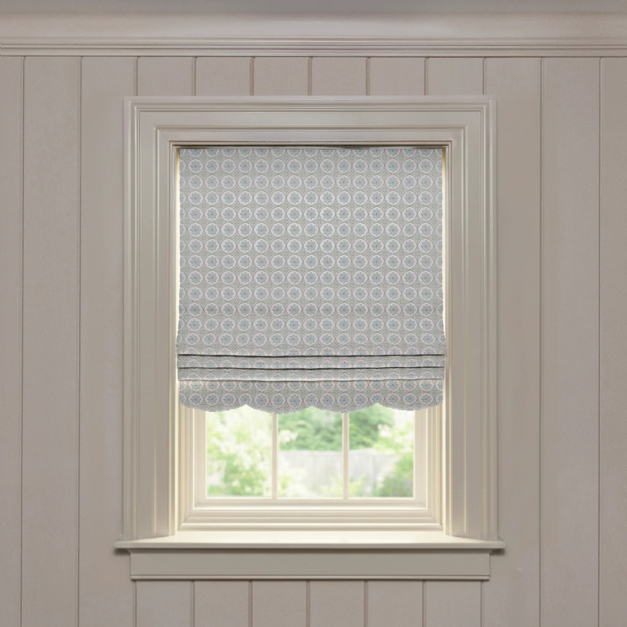 Hayes Sea Salt
                Custom Roman Shade | Pepper Home