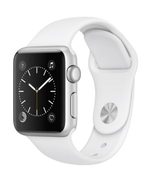 Apple Watch Series 1 38mm Silver-Tone Aluminum Case with White Sport Band | Macys (US)