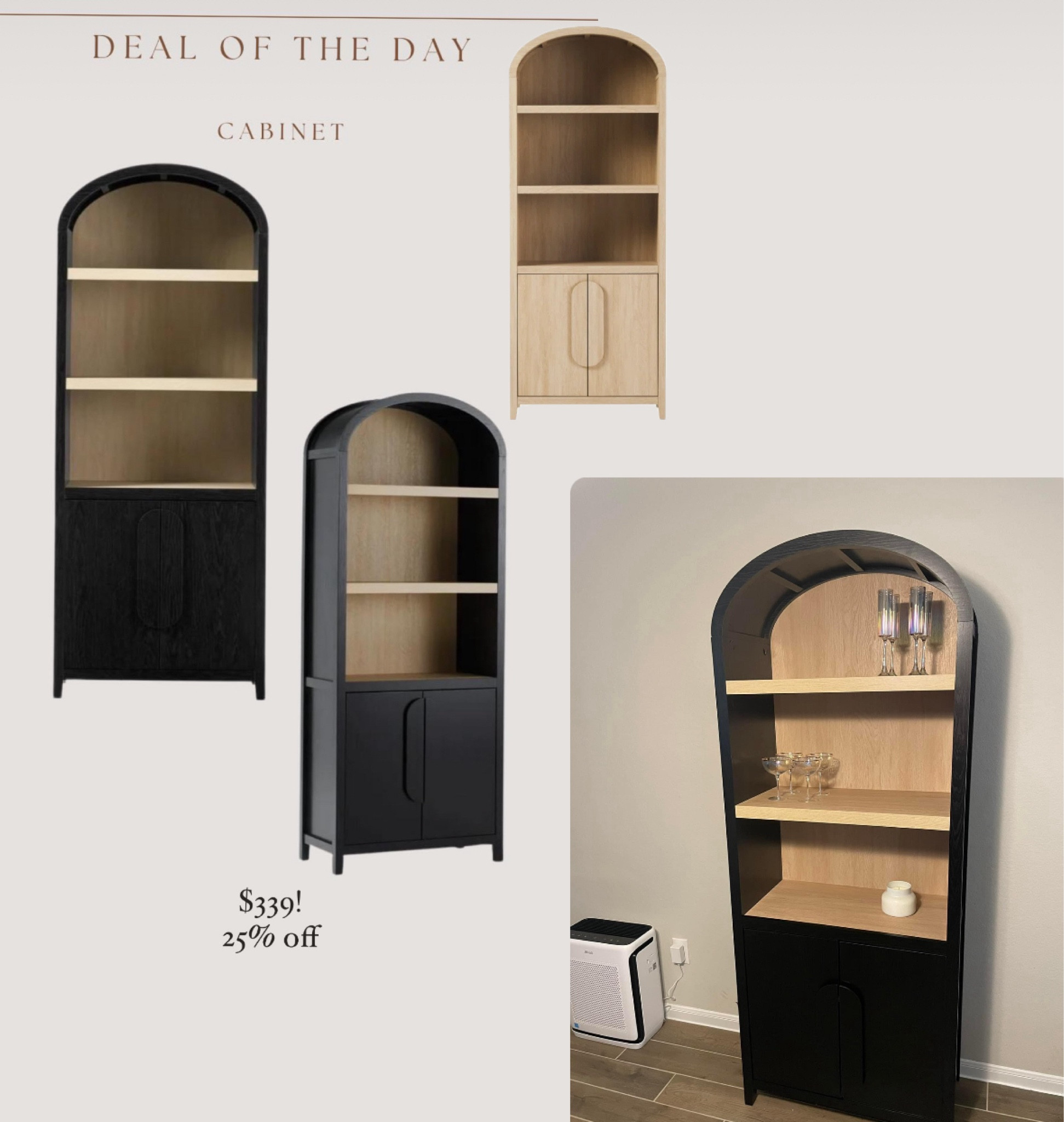 I found this cabinet a week or two ago & it sold out on walmart, then every site marked the price up to over $500!! Just found the best price here! A group member shared this IRL photo! A beauty 😍😍😍🙌🏻

#LTKSaleAlert #LTKHome #LTKStyleTip