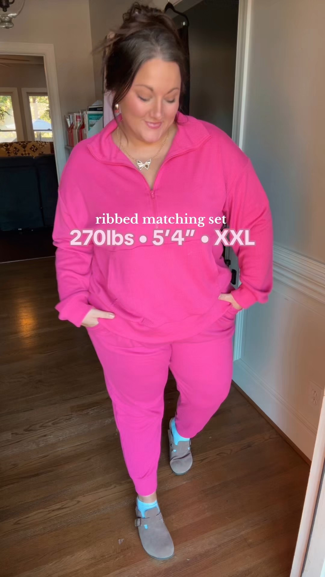 The cutest matching set! Lightweight, stretchy and has pockets! #OOTD #plussize #matchingset 

#LTKPlusSize #LTKActive #LTKFindsUnder50