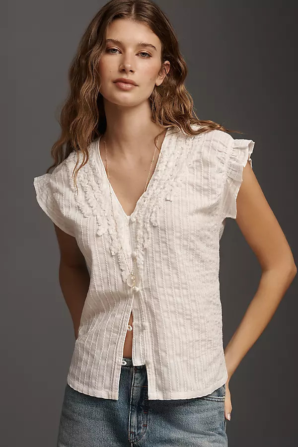 Cinched Wedge Top | Anthropologie (US)
