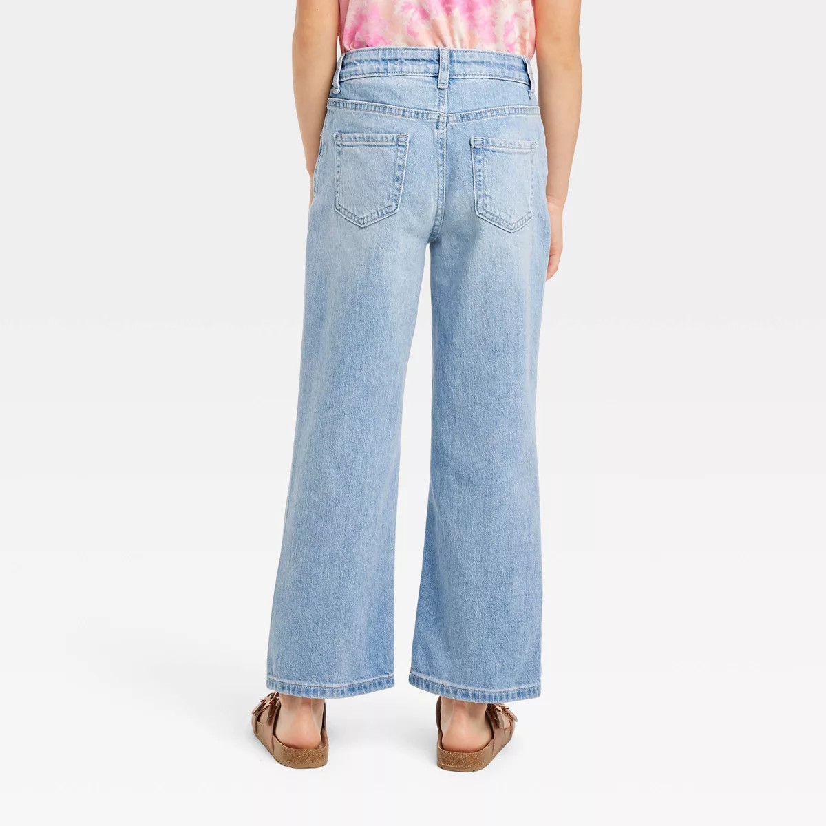 Girls' Mid-Rise Wide Leg Crop Jeans - Cat & Jack™ | Target