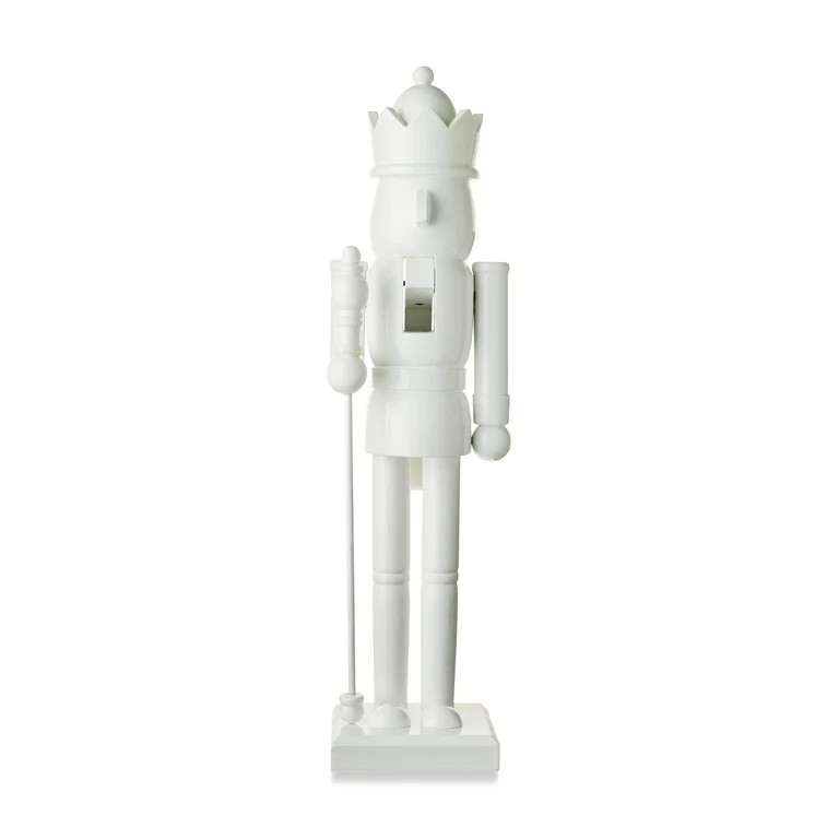 White Wooden Nutcracker Tabletop Decoration, 14.76 in, by Holiday Time | Walmart (US)