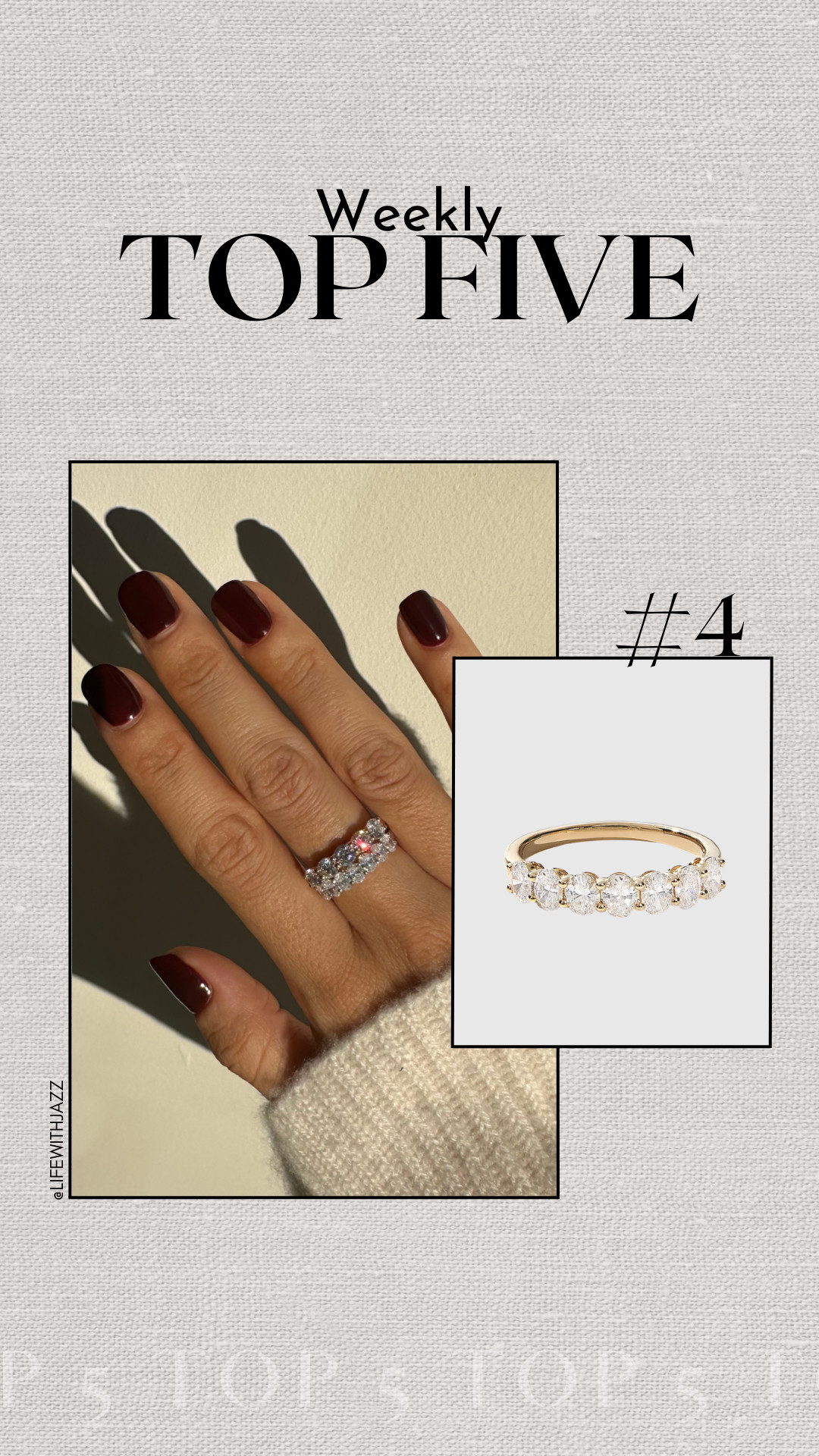 #4 bestseller: Quince lab grown diamond 7 stone ring  

 #LTKGiftGuide