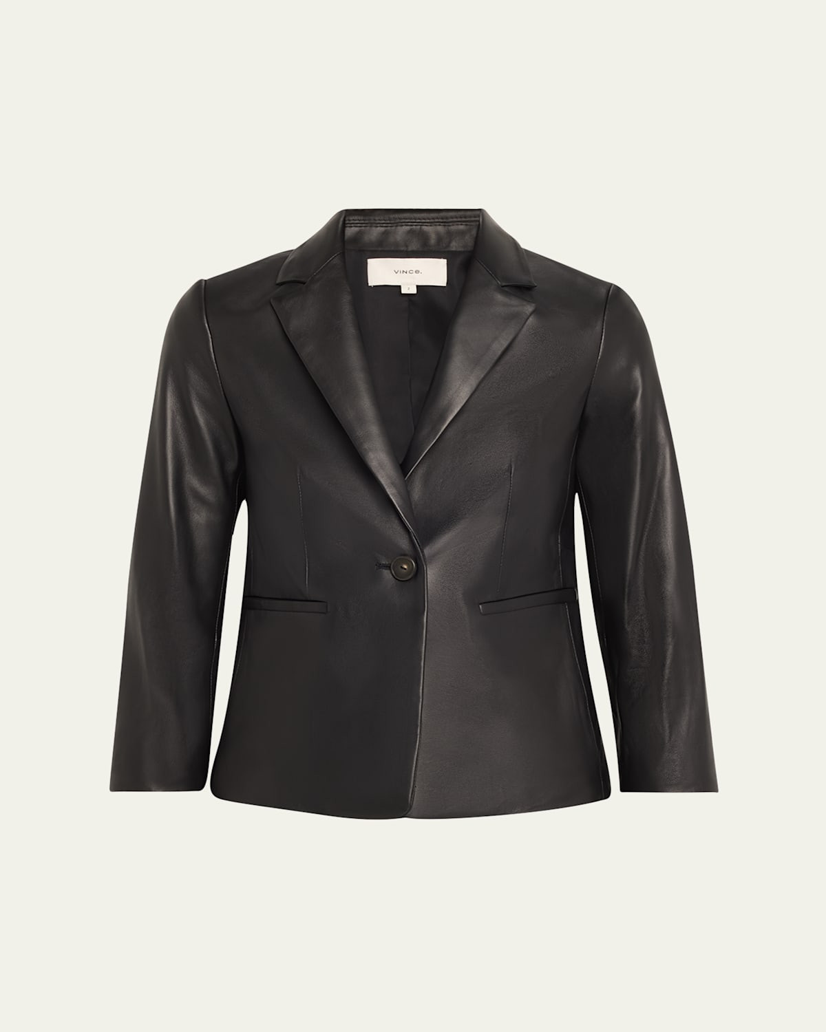 Shrunken Leather Blazer | Bergdorf Goodman