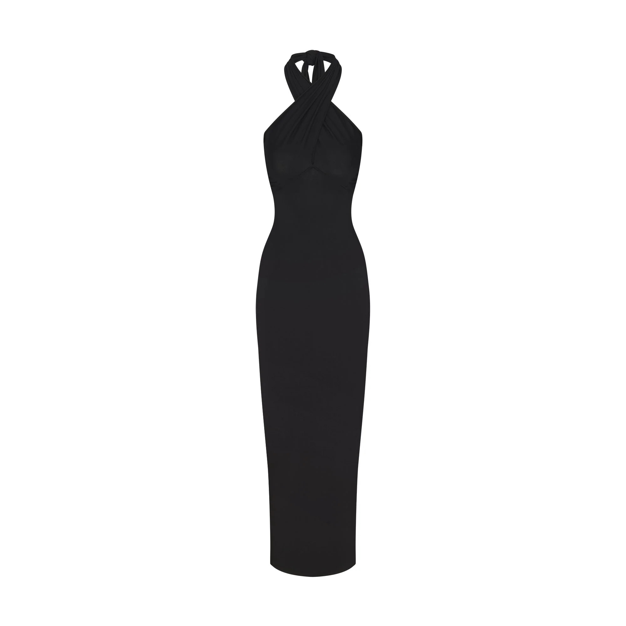 SMOOTH LAYERS CONVERTIBLE LONG DRESS | OBSIDIAN | SKIMS | SKIMS (US)