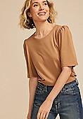 Solid Flutter Sleeve Tee | Maurices