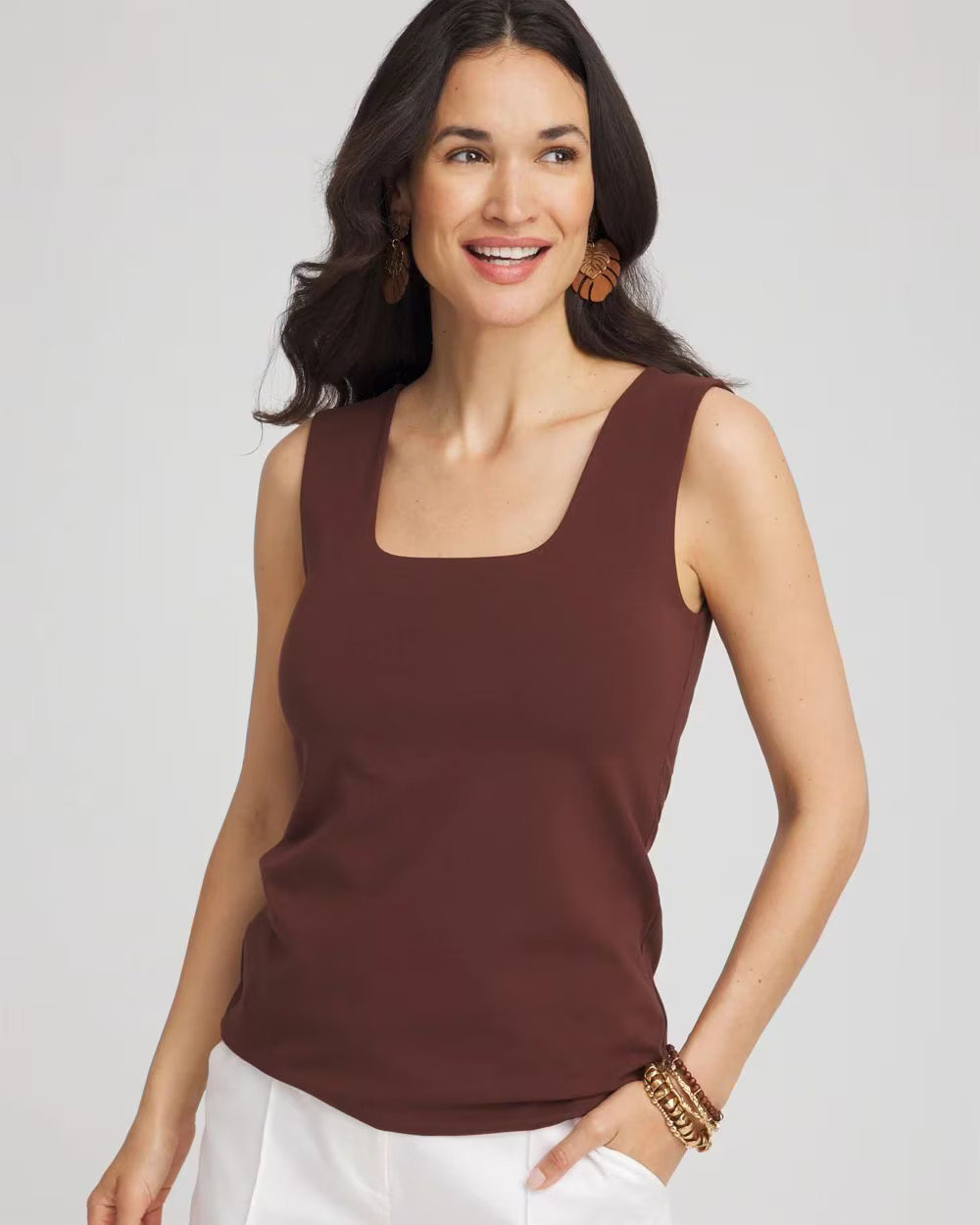 Contour Cotton™ Square Neck Tank | Chico's