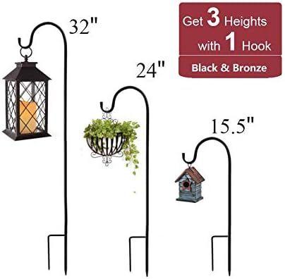 ExcMark Shepherd Hook 32 inch Use at Weddings, Hanging Solar Lights, Lanterns, Bird Feeders, Meta... | Amazon (US)