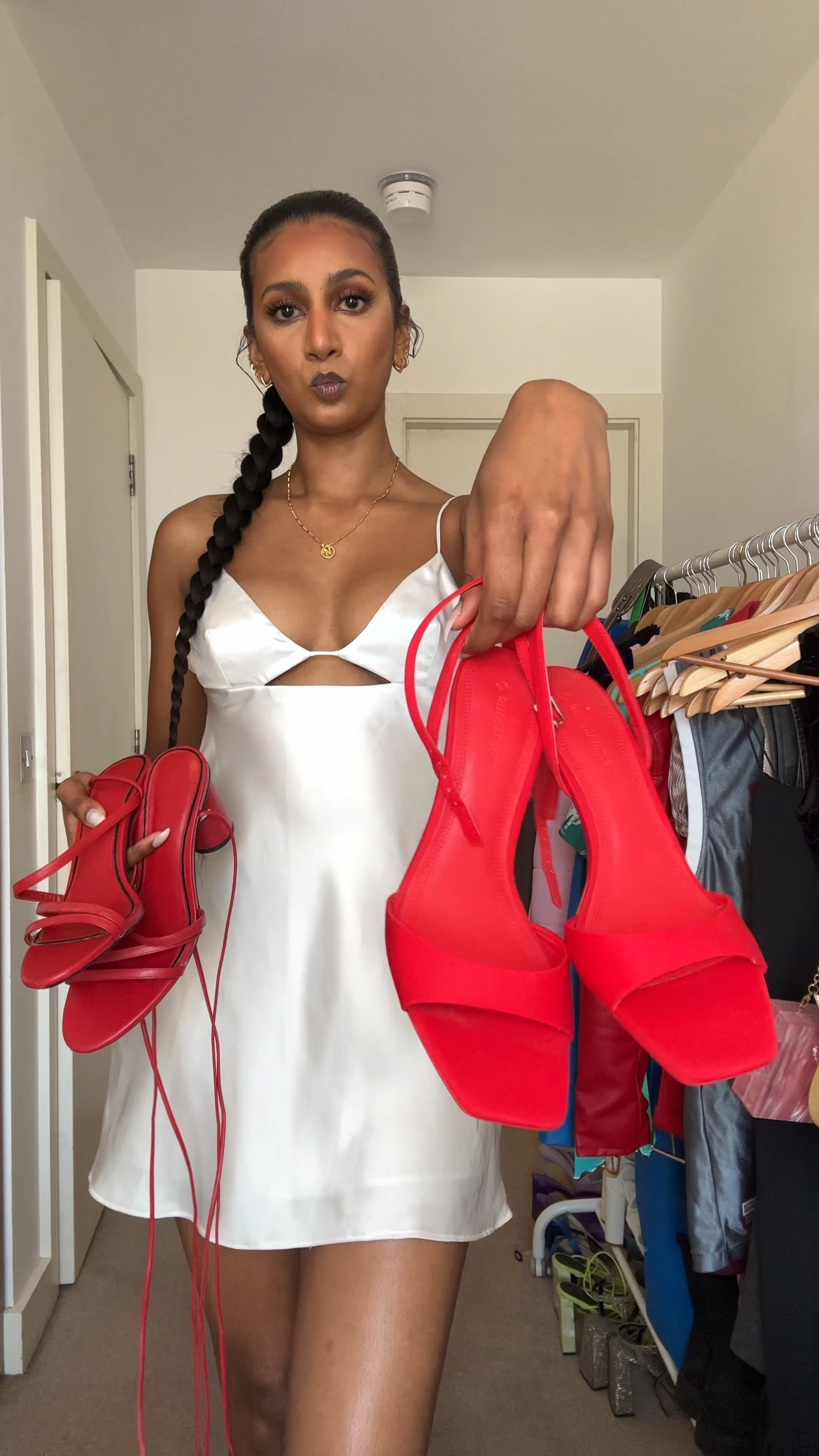 Red Lipstick / White Dress / Holiday / Classy Dress / Party Wear 