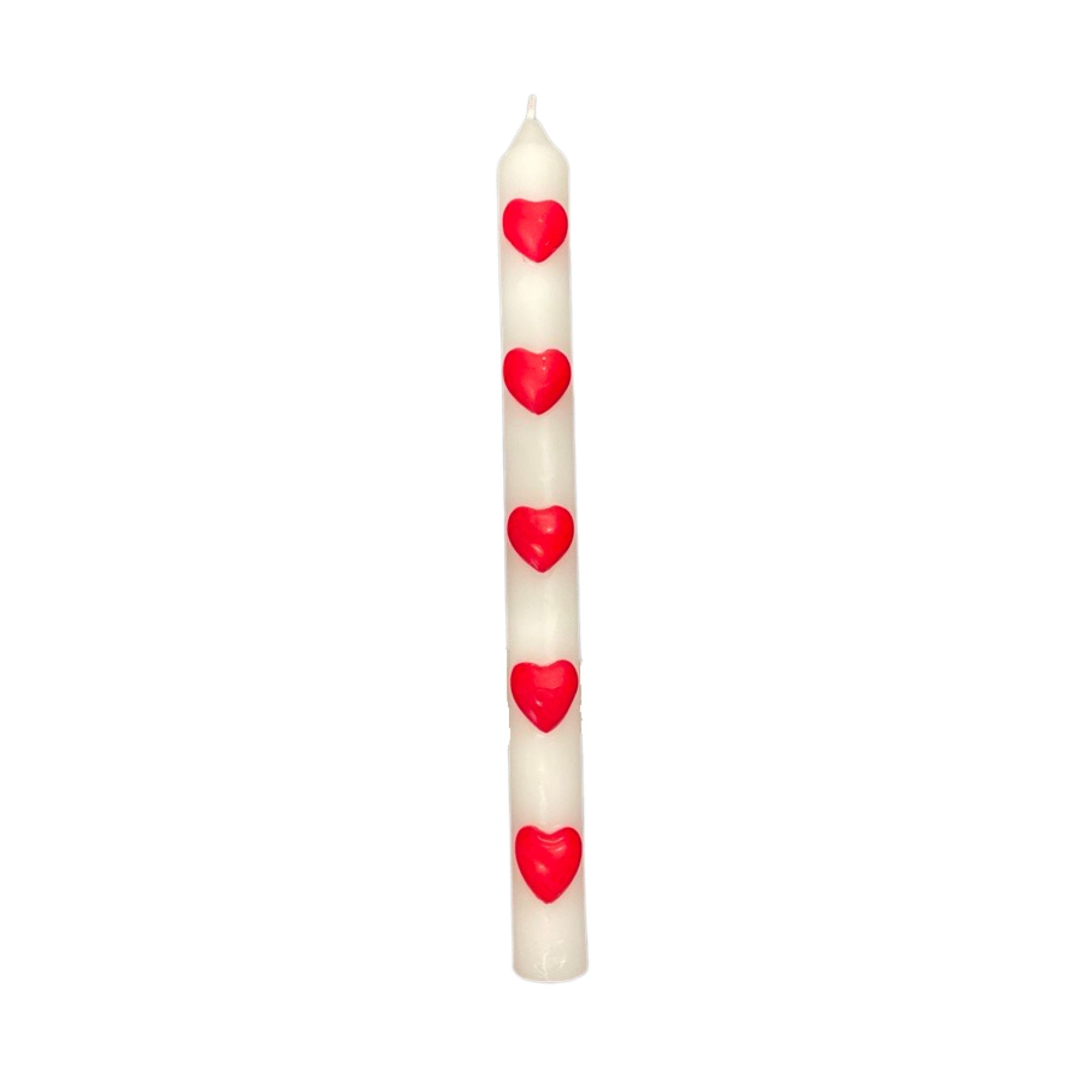 Red Heart Taper Candle | Mud Pie