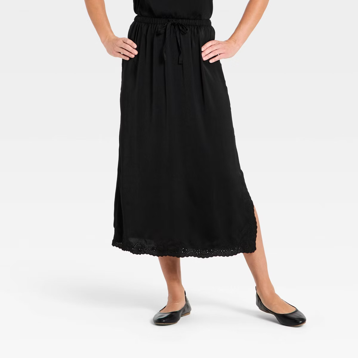 Women's Cutwork Midi A-Line Skirt - Universal Thread™ | Target