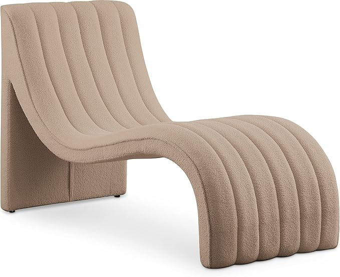 Meridian Furniture Orian Collection Modern | Contemporary Chaise with Soft Teddy Fabric, Deep Cha... | Amazon (US)