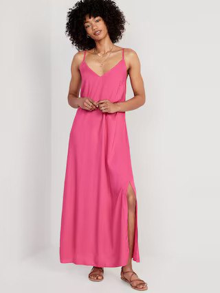 Tie-Back Maxi Slip Dress for Women | Old Navy (US)