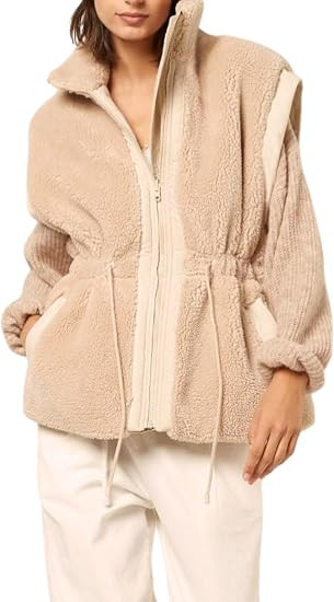 Gozoloma Women's Fleece Vest Zip Up Sleeveless Sherpa Jacket | Amazon (US)