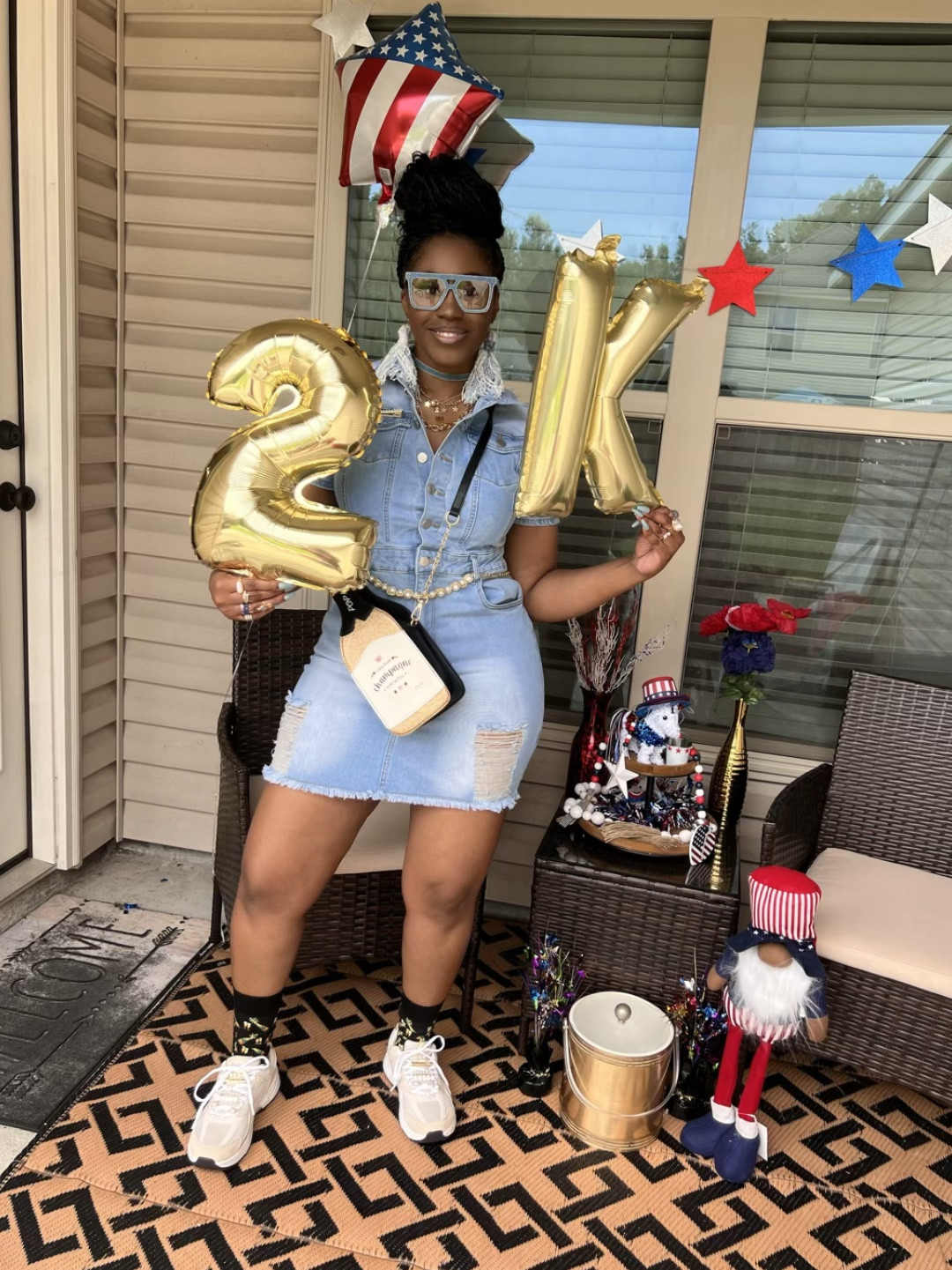Celebrate Every Milestone🎇💙✨🧨 Cheers to 2K followers #chinneseechronicles! 🎉 Thank you all for the love and support☺️ can’t wait to see where this journey takes us 🫶🏾
 
✨Denim Glasses from @zeelool
✨Necklaces are from years ago

#fashionblogger#influencer#fashionista#4thofjuly#louisianablogger#2kcelebration#styleinfluencer#walmartcreator#dollartreefinds

#LTKSummerSales #LTKStyleTip #LTKVideo