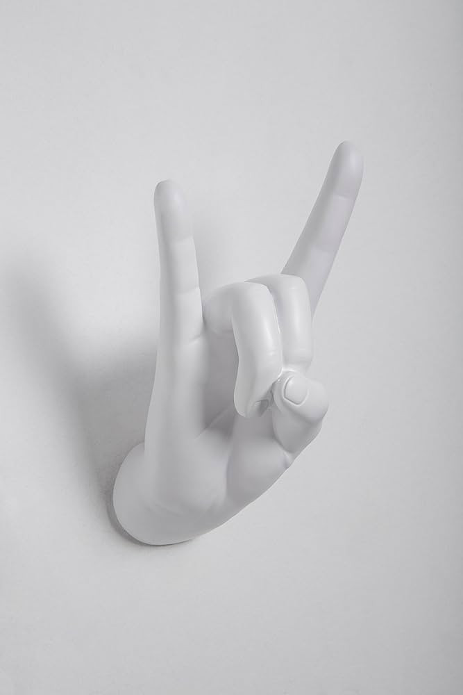 Interior Illusions Rock on Hand Wall Hook - White | Amazon (US)