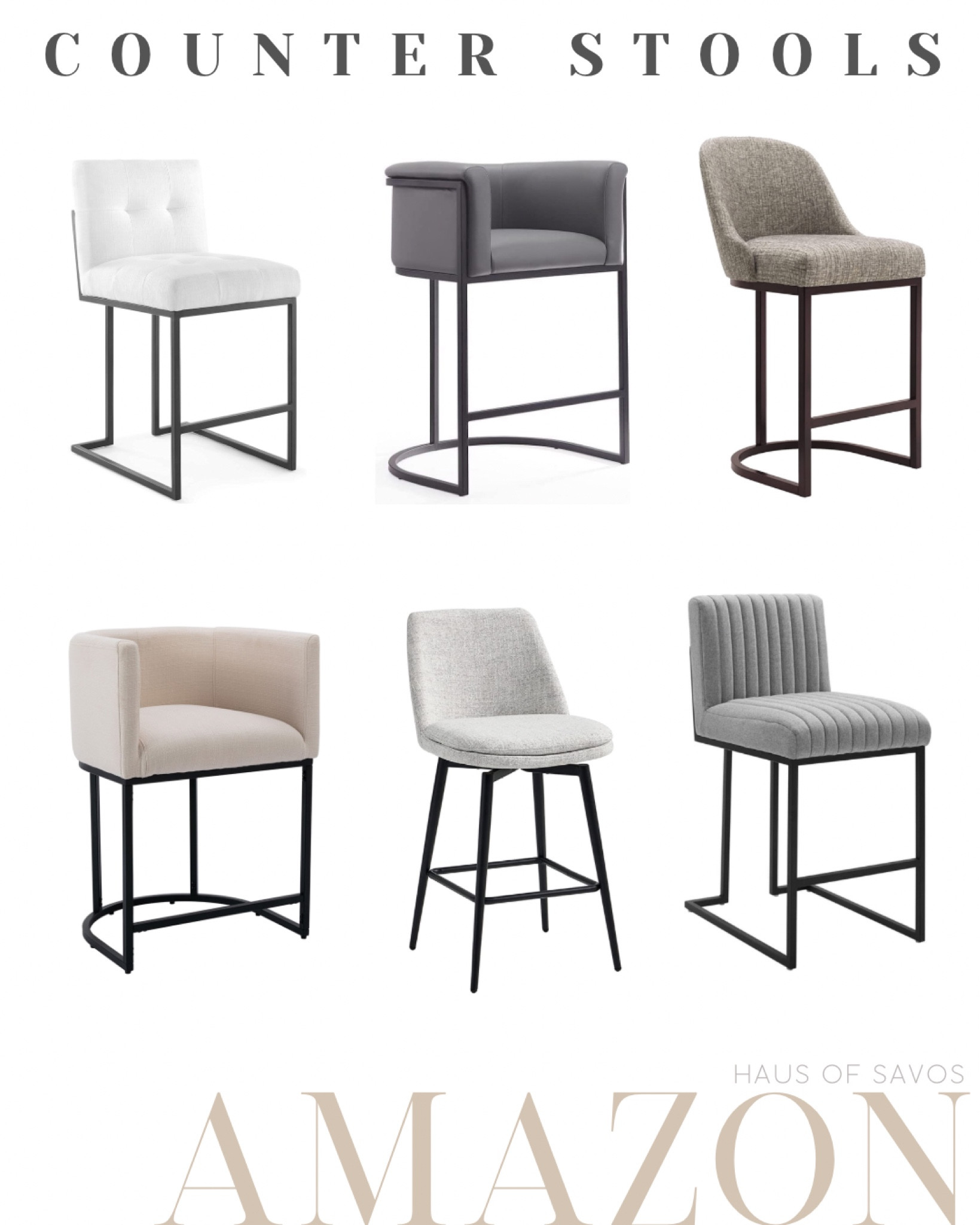 Black Leg Counter Stools 

Linen counter stools, RH, looks for less, restoration hardware, white counter stools, modern counter stool, grey counter stool, backless counter stool, 
Leather counter stool, kitchen ideas, dining ideas, kitchen stools, glam, luxe, transitional kitchen, transitional counter stools, dining chairs, swivel counter stool

#organicmodern #amazonhome #founditonamazon #amazon #counterstools #kitchen #transitional 

#LTKmens #LTKhome #LTKFind