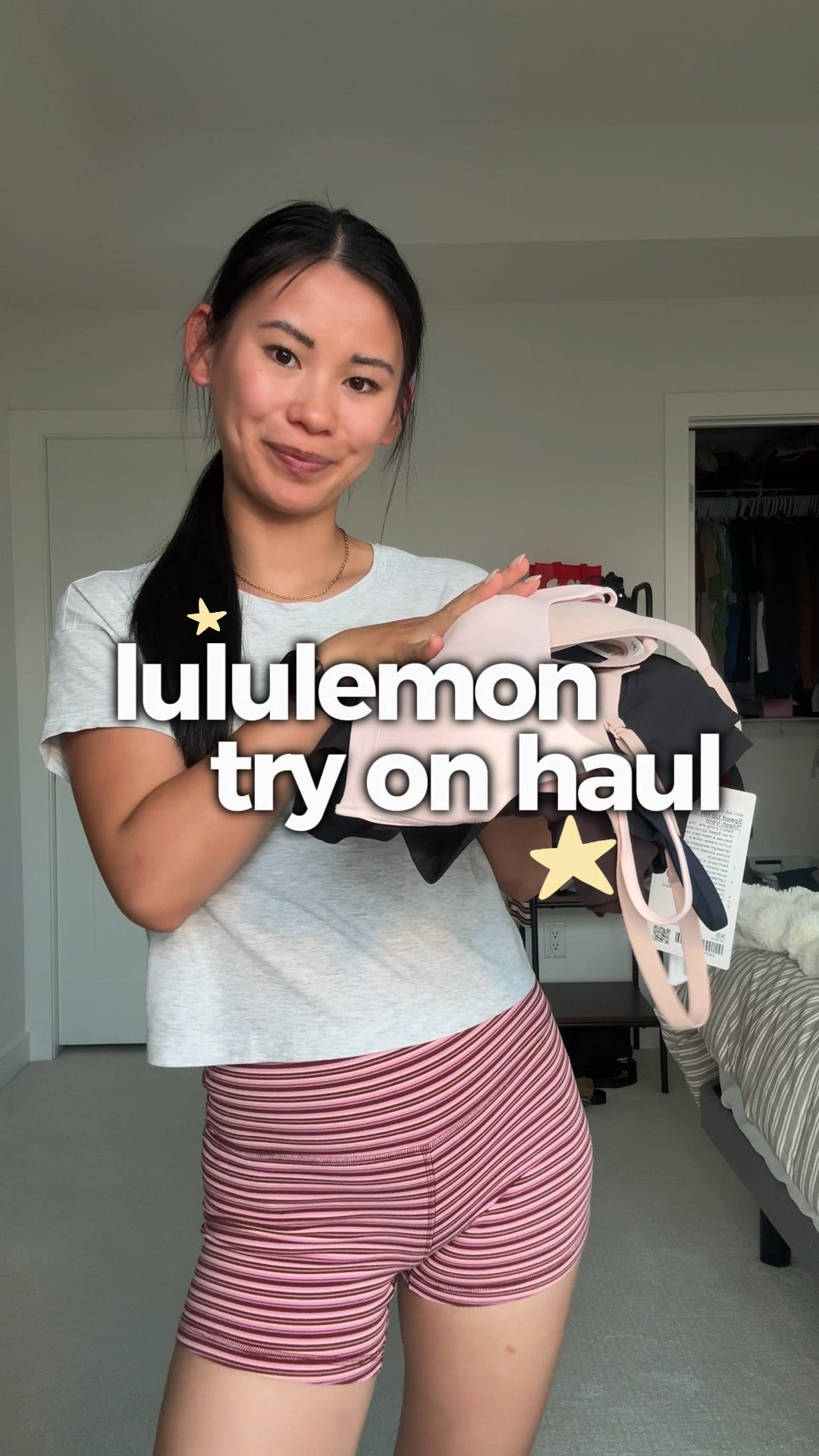lululemon try on haul 🤍 

I had to stock up on some of my favourites to give my closet a little refresh! 

Pants size 2 in the short length. I size down in these one as I find they fit a bit big. Stay true to size if you want a more roomy and relaxed fit. 
Bras size 4 and XXS. I sized down in the classic bra to get more support through the band. I really like this size more than my TTS 
Shorts size XS. I'm usually a 4 in hotty hots and I find an XS is perfect! I really love the new design of these shorts

#LTKcanada #LTKfall #LTKfitness