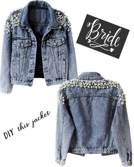  Iron-on wedding letters and transfers are an easy wedding DIY. Purchase or customize your own denim jean jacket! Great gift idea too!

#bridalshowergifts #personalizedgifts #bridalgifts #bridalaccessories #springwedding


#LTKstyletip #LTKwedding #LTKSeasonal